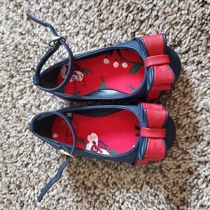 Janie and Jack Red and Blue Ballet Flats